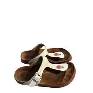 Birkenstocks Gizeh sandals 38 white strap shoes